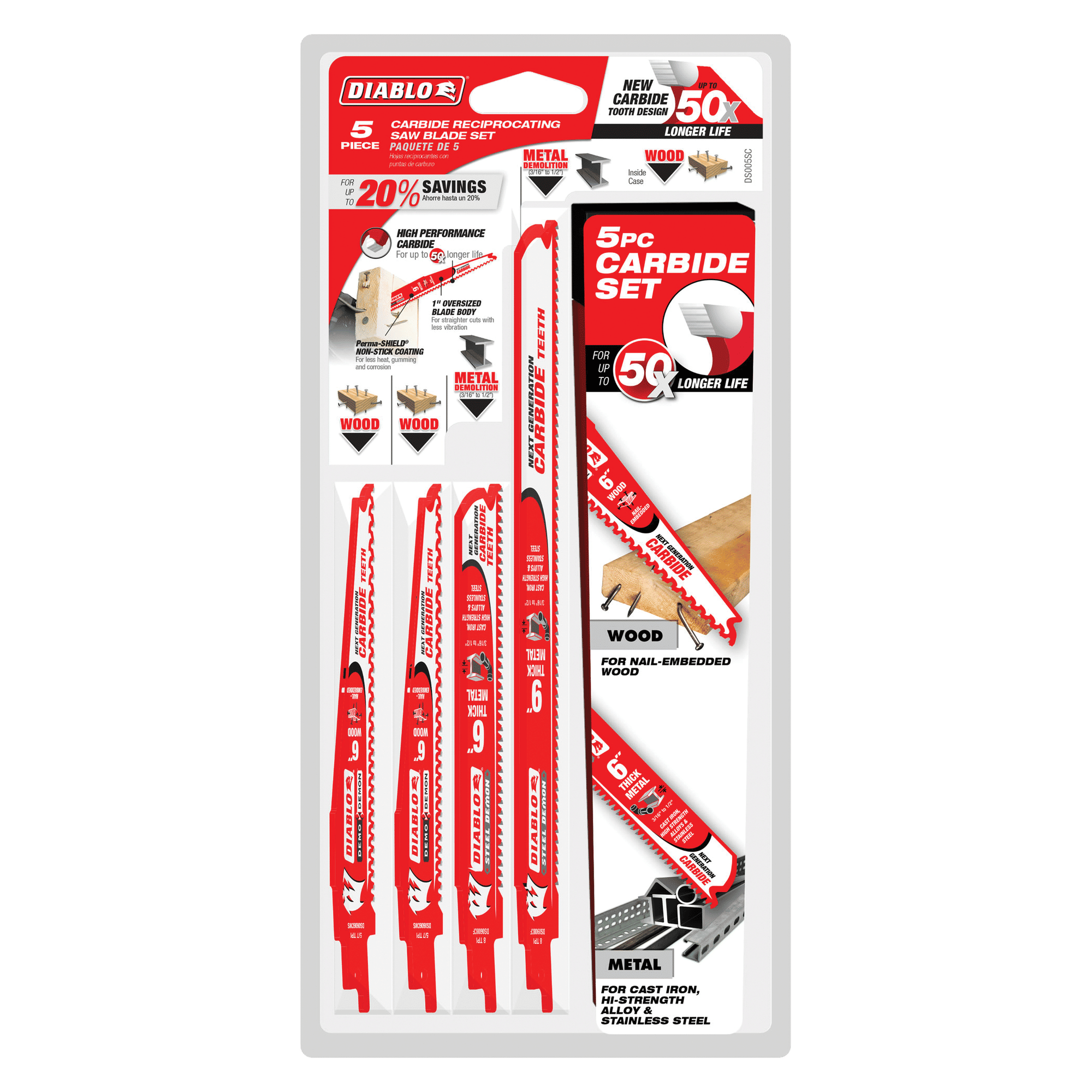 DIABLO DIABLO - Bi-Metal Reciprocating Saw Blade 6pc Set — Cutting Blades Mississauga & Brampton GTA