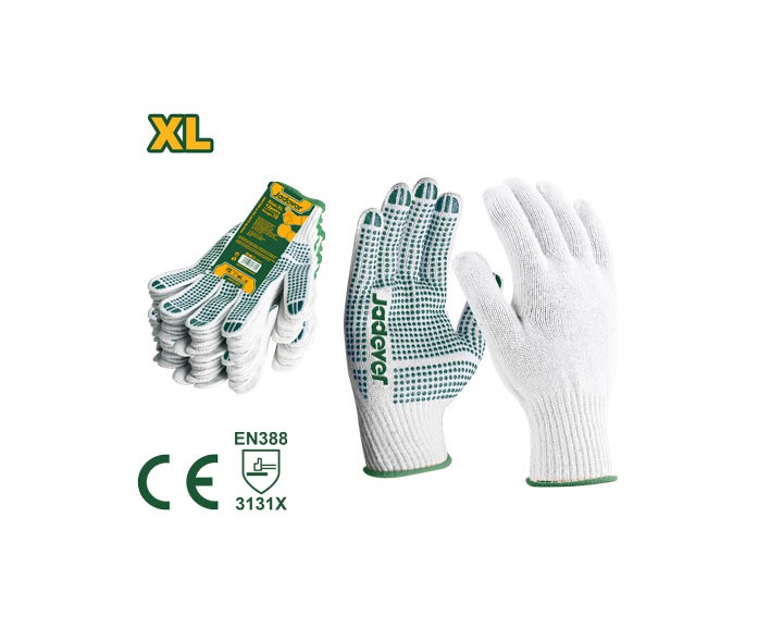 TOTAL TOTAL - Knitted and PVC Dotted Gloves-XL ONE DOZEN — Safety Gear Mississauga & Brampton GTA
