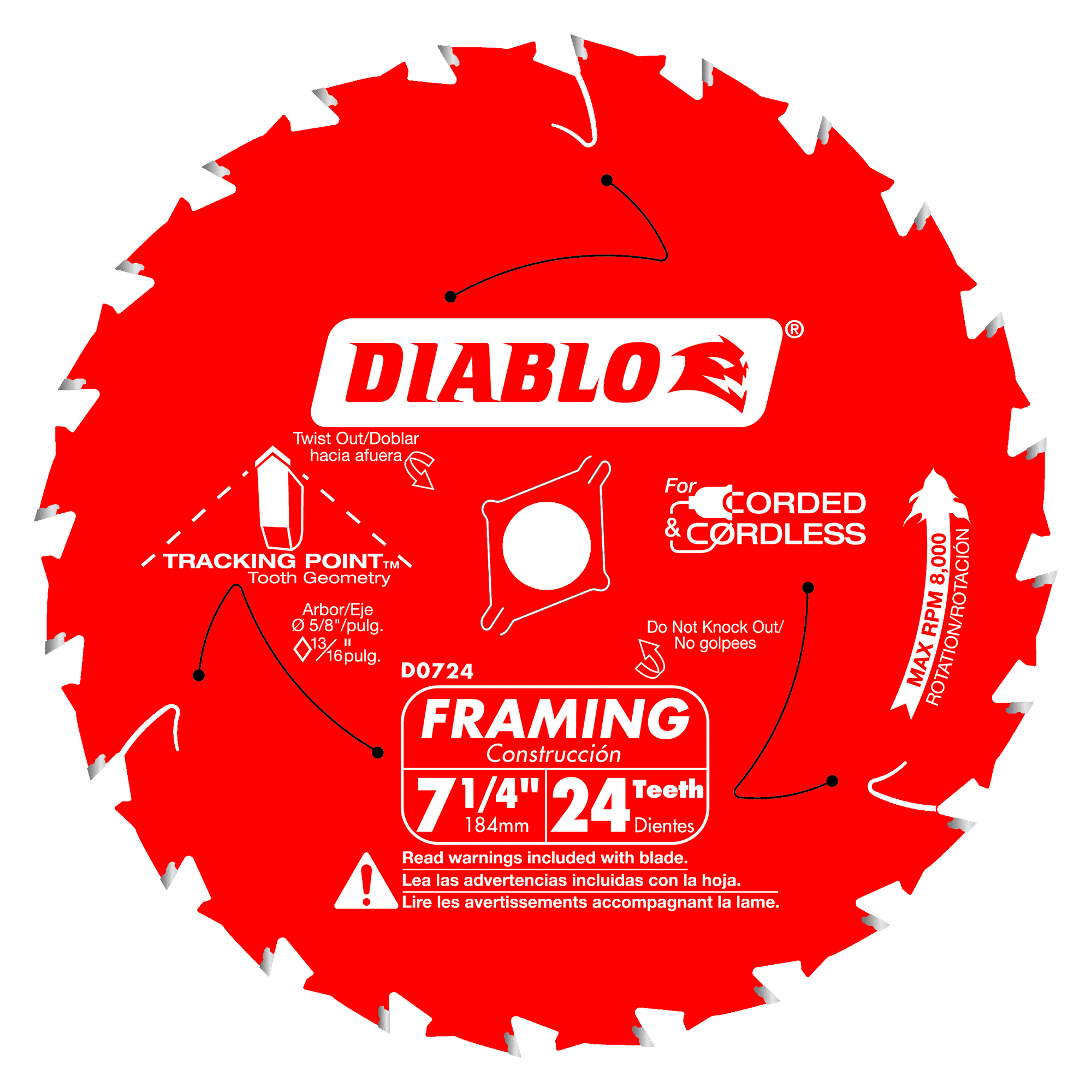DIABLO DIABLO - 24T Framing Blade — Cutting Blades Mississauga & Brampton GTA