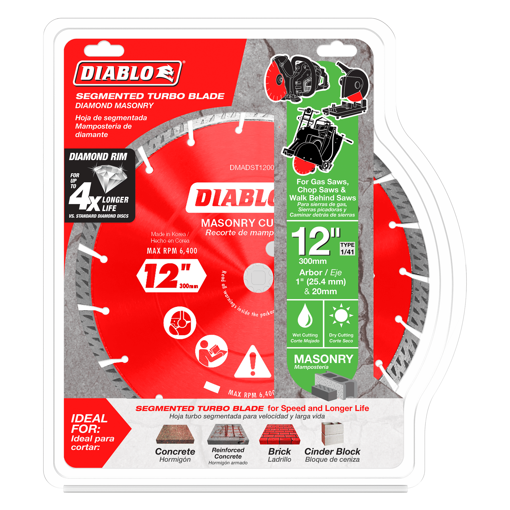 DIABLO DIABLO - 12" Diamond Turbo Masonry Cut-Off Blade — Cutting Blades Mississauga & Brampton GTA