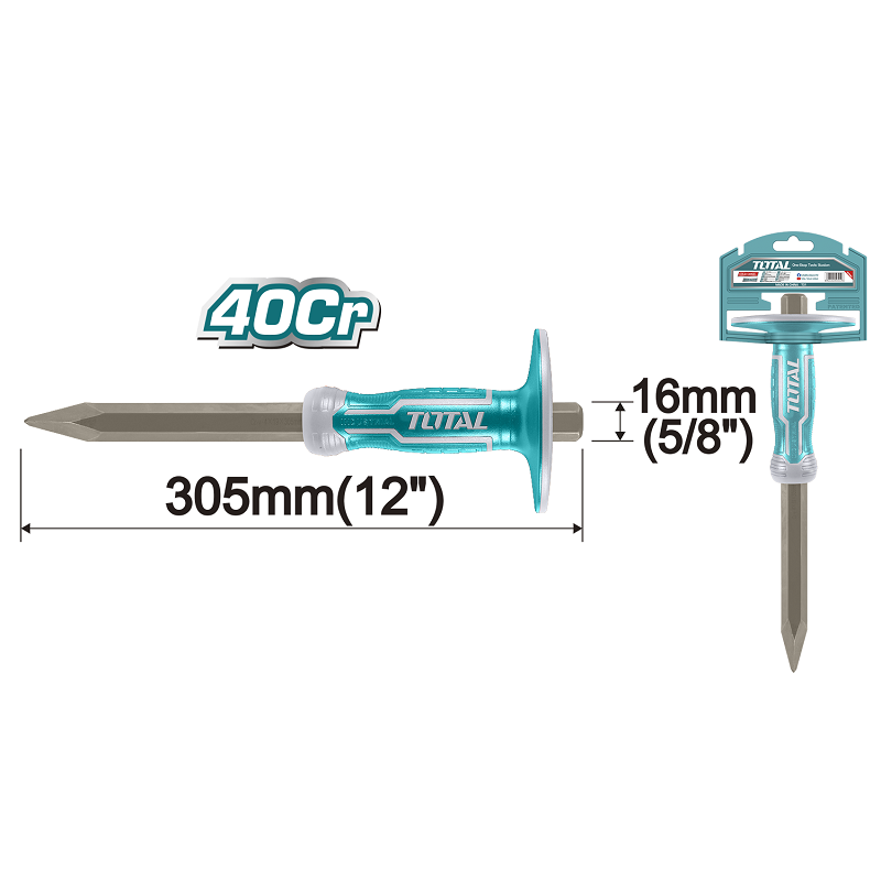 TOTAL TOTAL - 12"X5/8" industrial Concrete Chisel — Hand Tools Mississauga & Brampton GTA