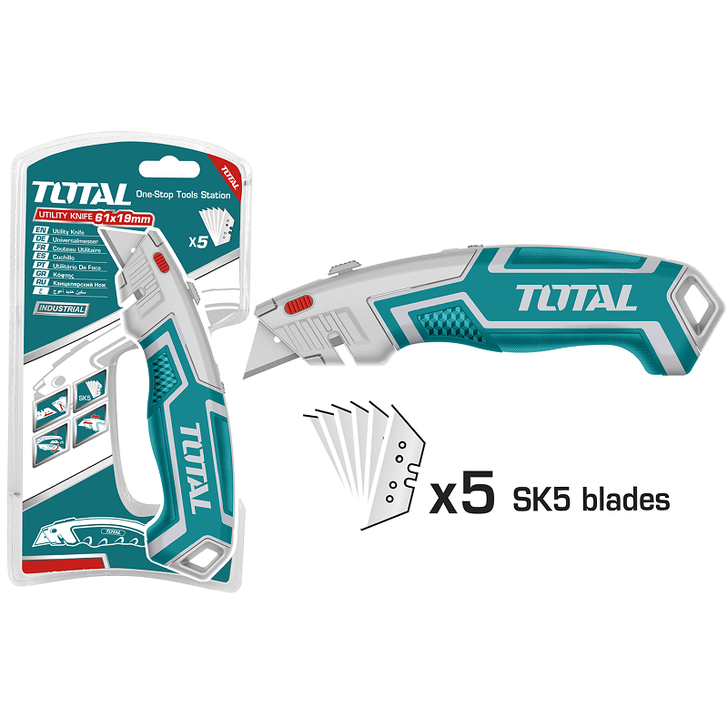 TOTAL TOTAL - Retractable Utility Knife(5 Extra Blades) — Hand Tools Mississauga & Brampton GTA